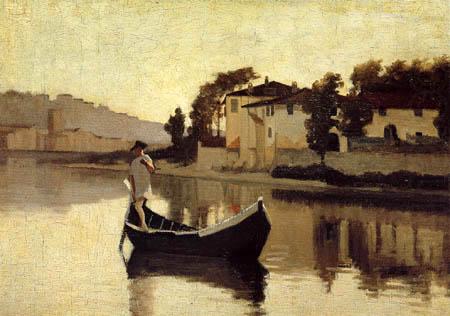 Arno near Casaccia, Giuseppe Abbati